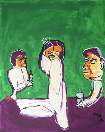 “Bar Szene” by simon thon, Painting for Sale on Select