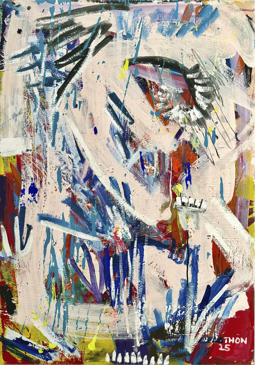 „Hinter der Lärmschutzwand, 2025“ simon thon Original painting for sale