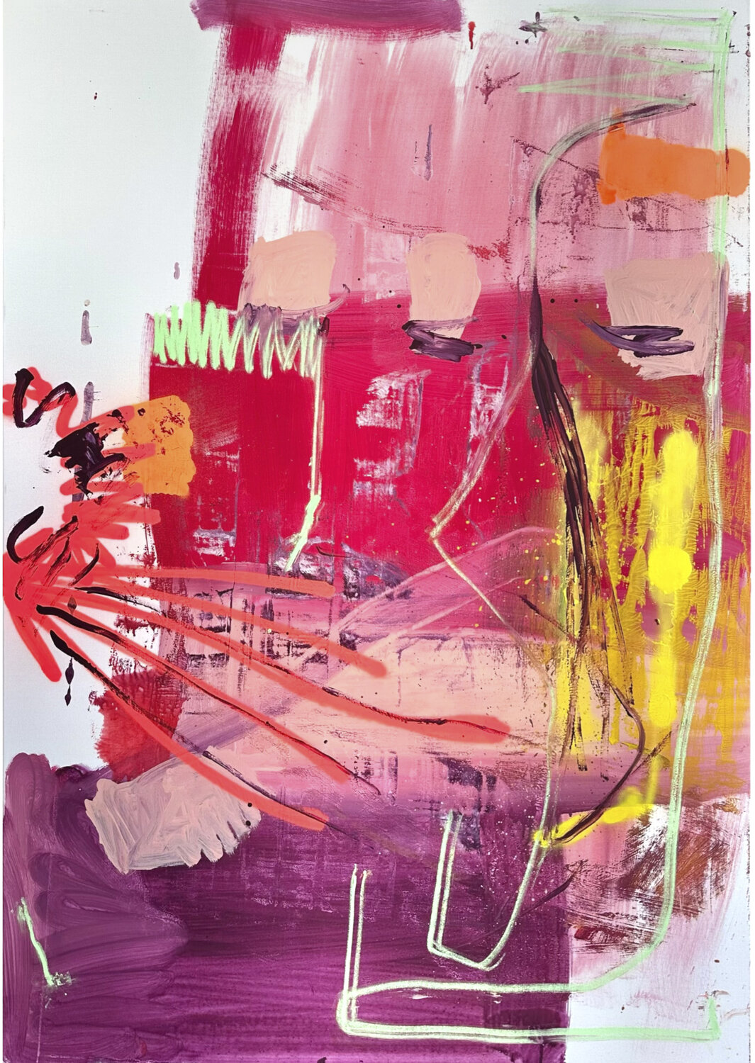 "Das hier lässt sich nicht beruhigen" simon thon Original painting for sale