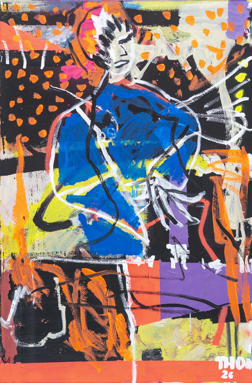 “Persona in Blue” simon thon Original painting for sale