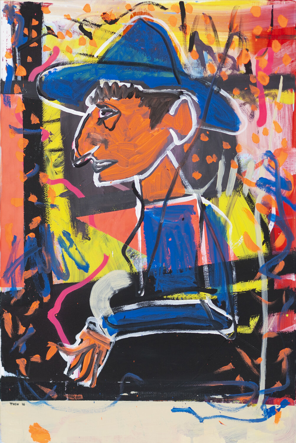 “Beobachter” simon thon Original painting for sale