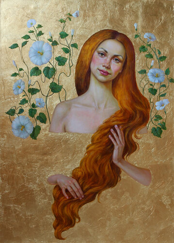 Copper Silence by Yana Ros, Painting for Sale on Select