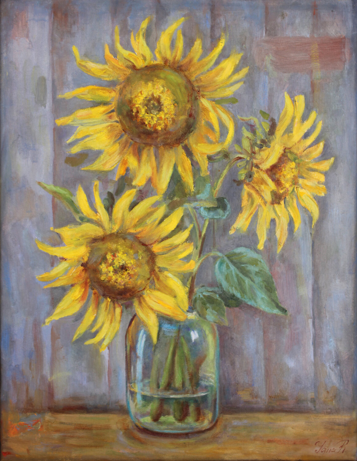 Sunflowers Yana Ros Original painting for sale