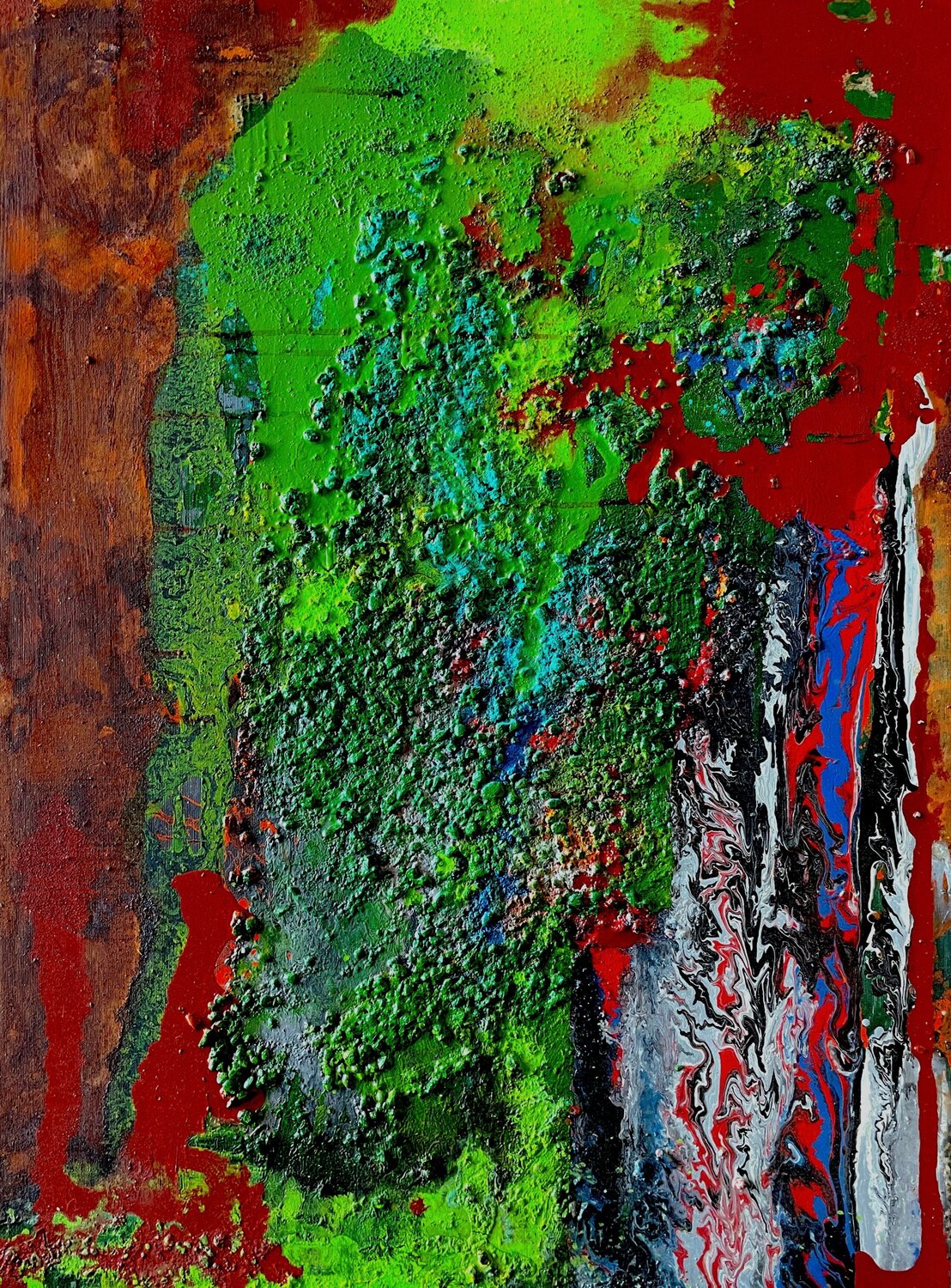 Rust and moss 3 Mauro Caracuzzo Original painting for sale