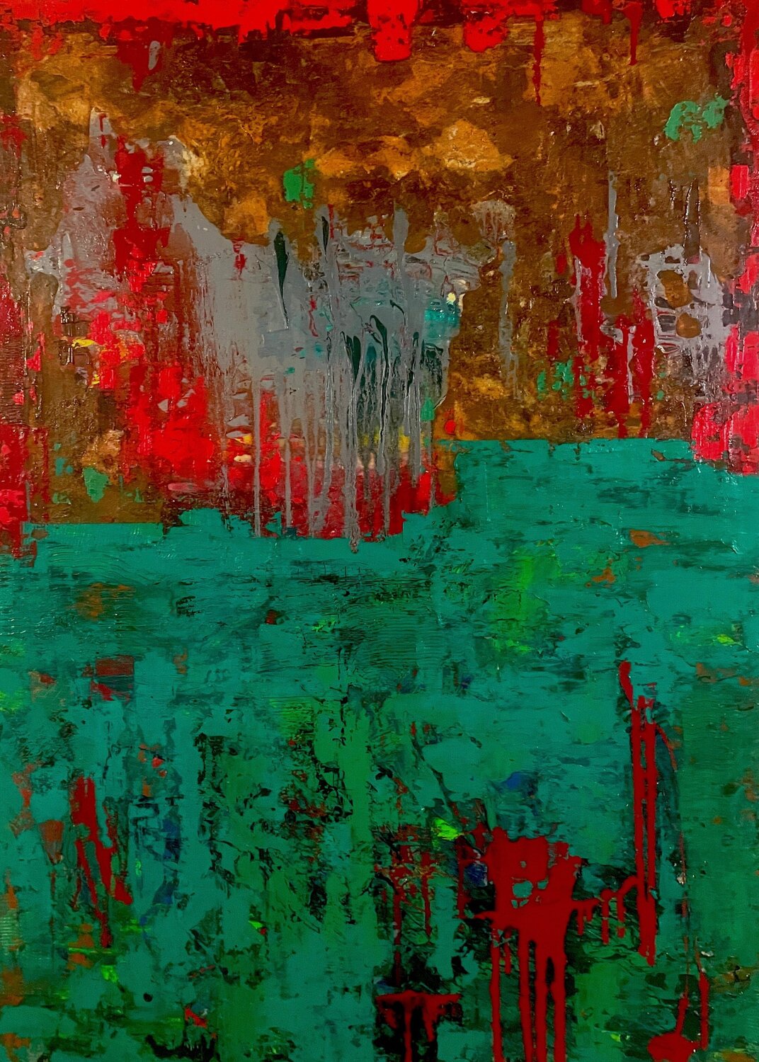 Rust and moss 4 Mauro Caracuzzo Original painting for sale