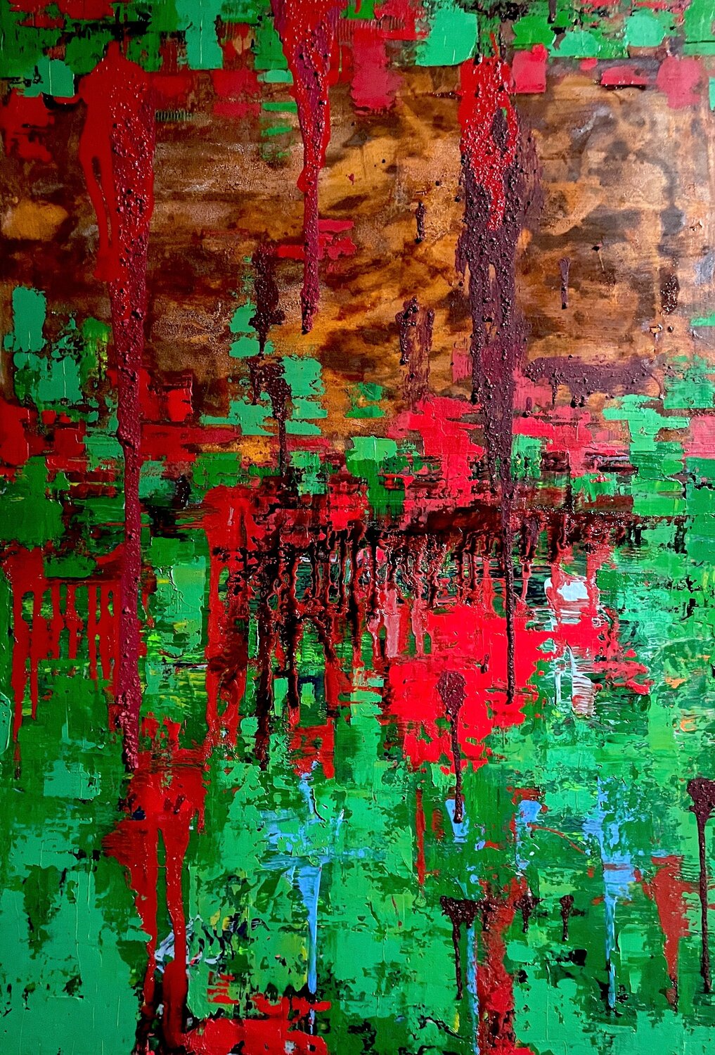 Rust and moss 5 Mauro Caracuzzo Original painting for sale