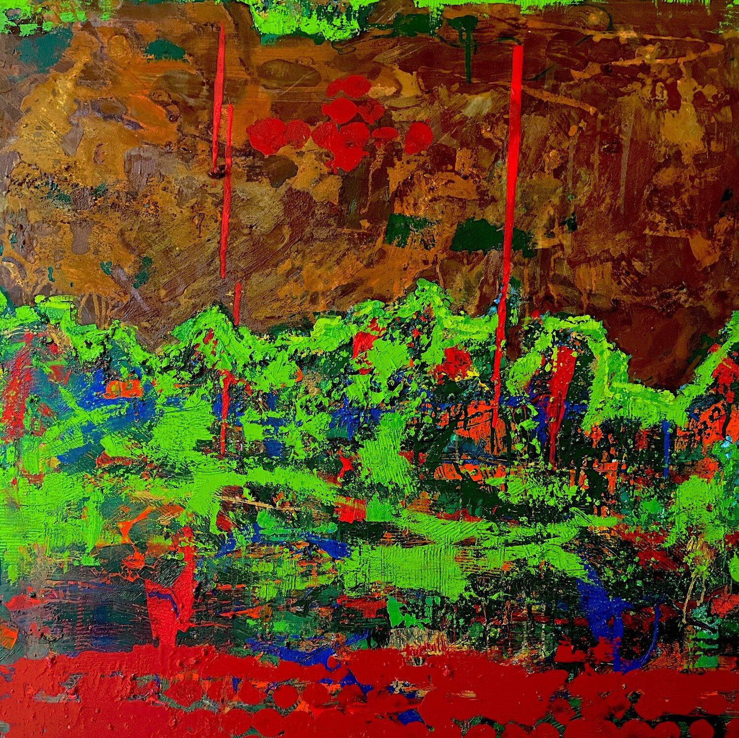 Rust and moss 6 Mauro Caracuzzo Original painting for sale