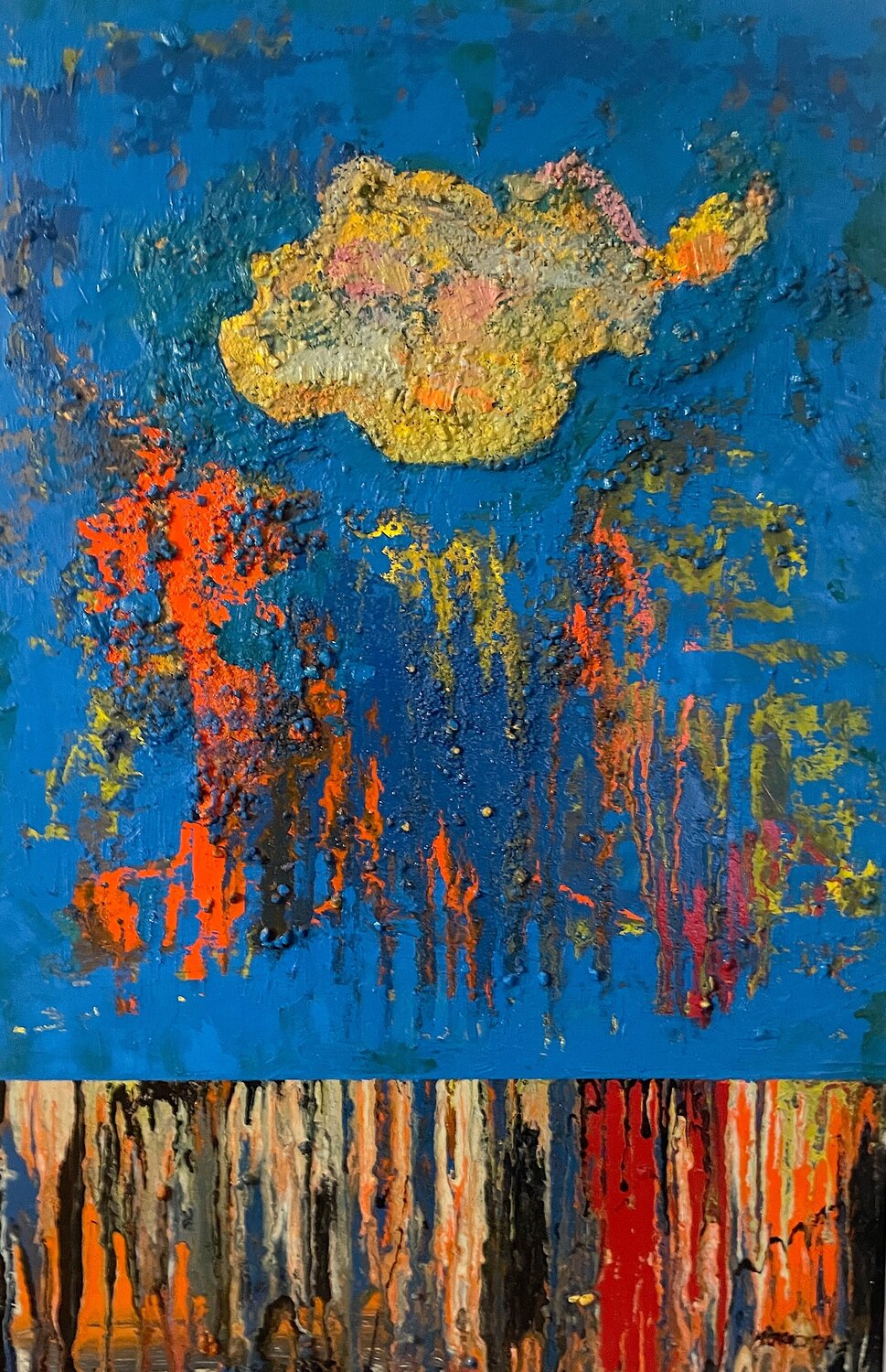 Nuvola Isola Mauro Caracuzzo Original painting for sale