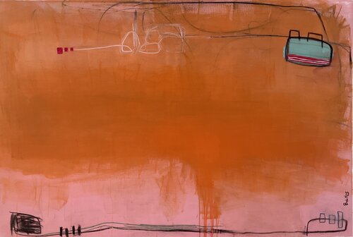 Pink Sky by Barbara D’Angelo Månsson, Painting for Sale on Select