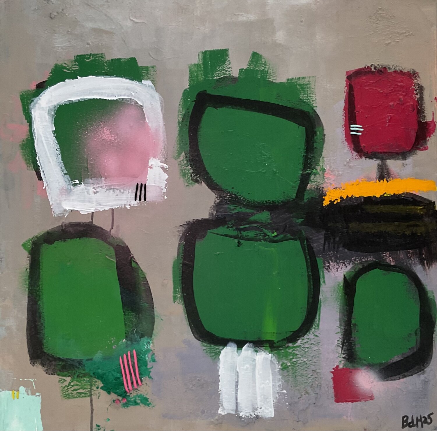 Flower pots Barbara D’Angelo Månsson Original painting for sale
