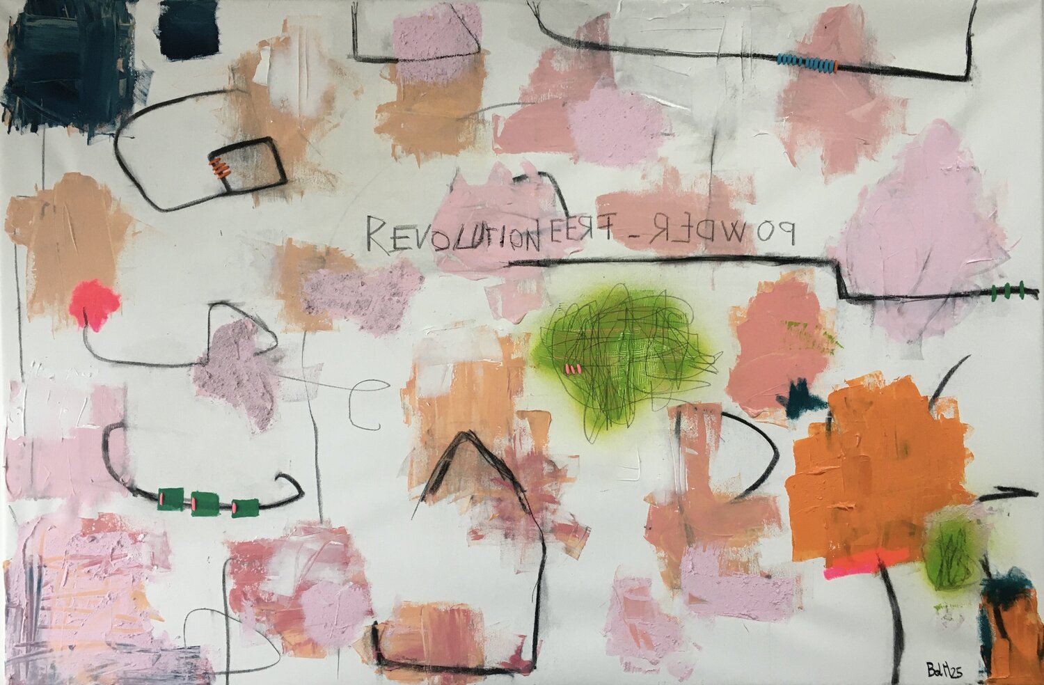 Powder-Free Revolution Barbara D’Angelo Månsson Original painting for sale
