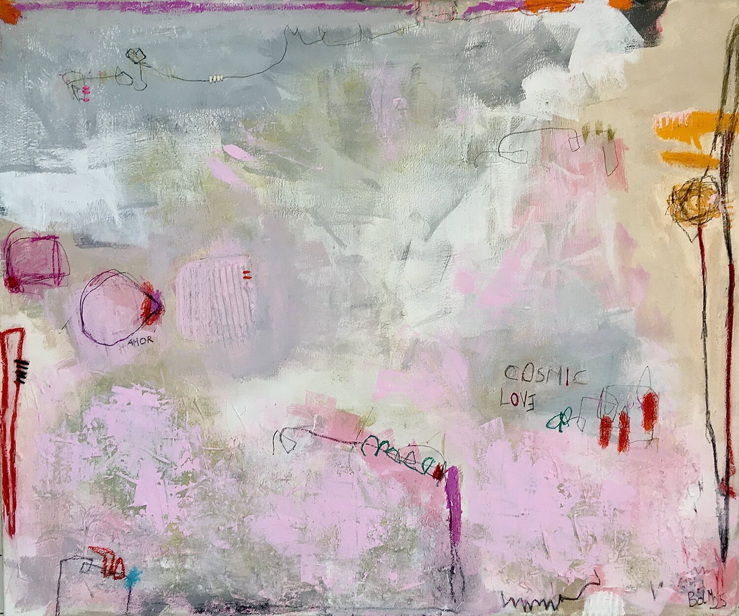 My Cosmic Love Barbara D’Angelo Månsson Original painting for sale