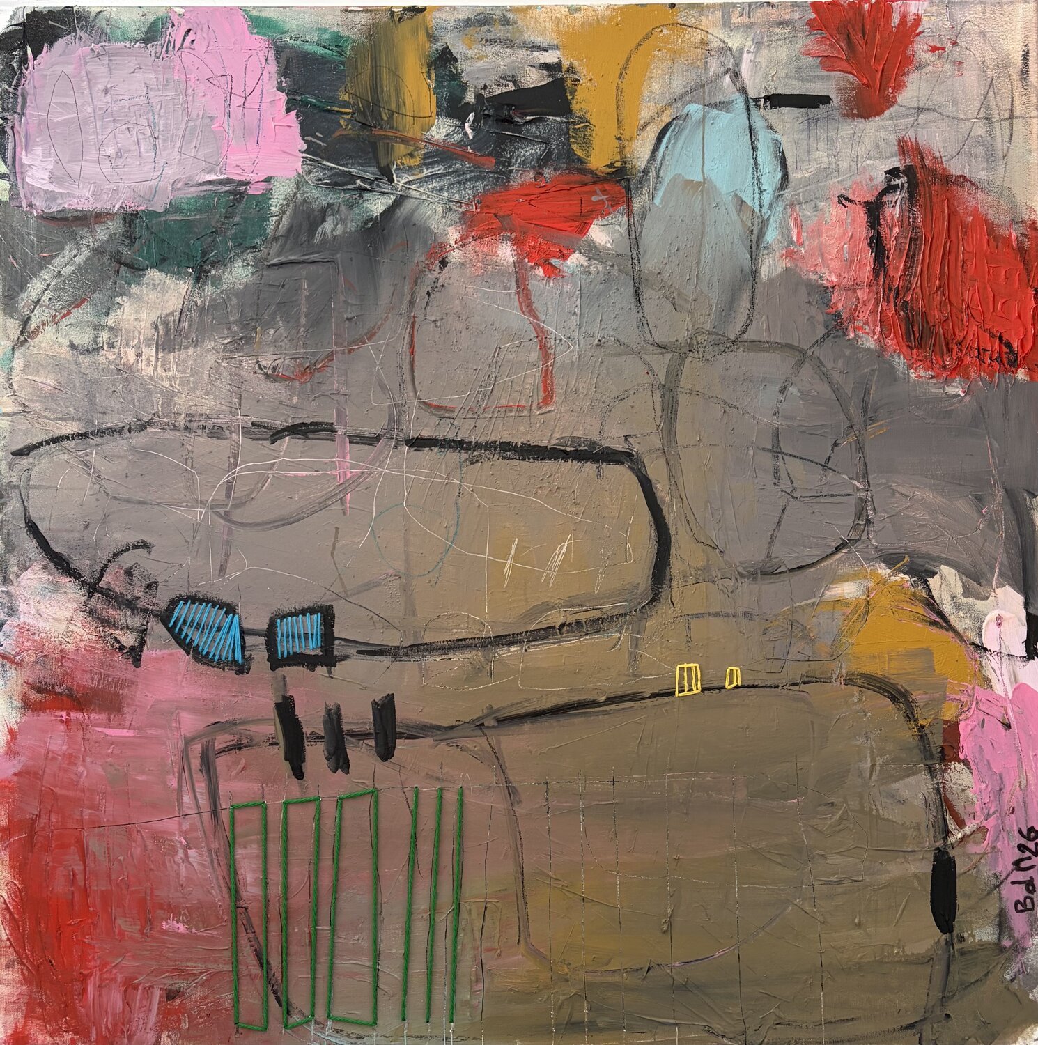 Linee Disorientate Barbara D’Angelo Månsson Original painting for sale