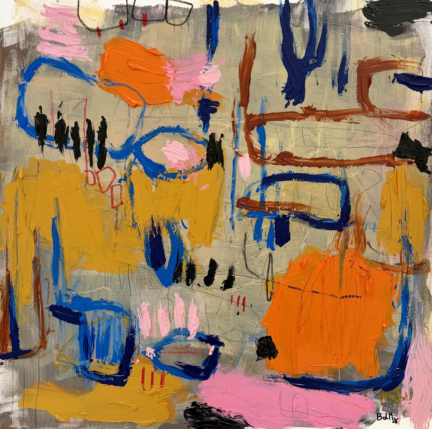 Faulty Lines Barbara D’Angelo Månsson Original painting for sale