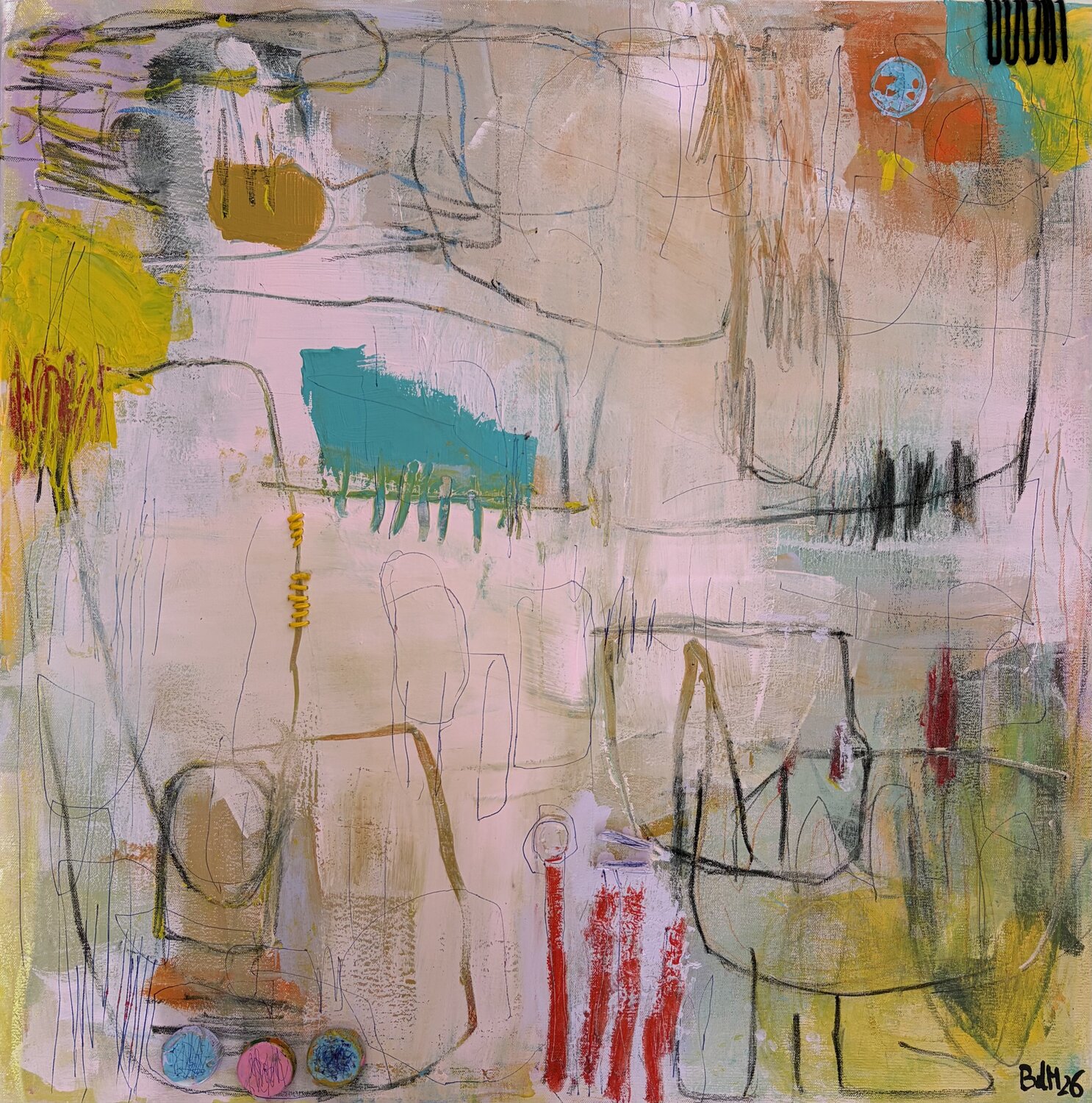 Lines Within Barbara D’Angelo Månsson Original painting for sale