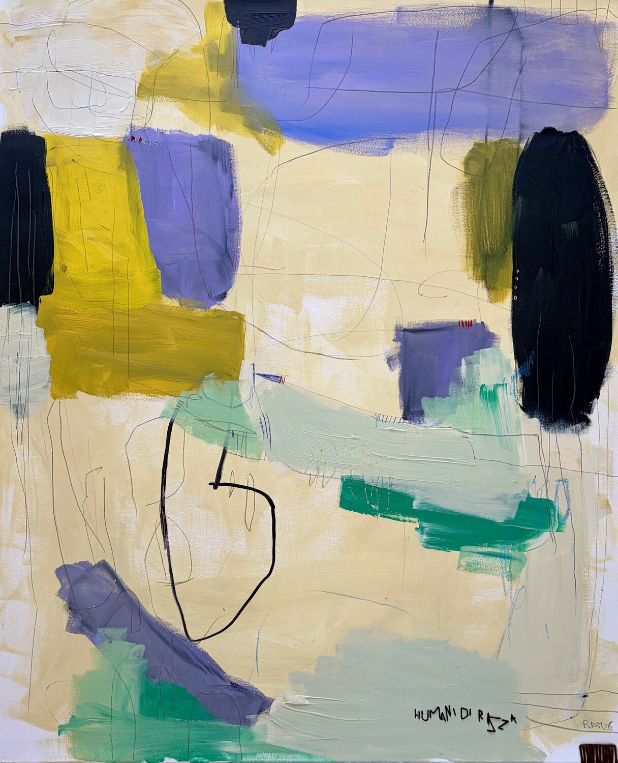 Humani di Razza Barbara D’Angelo Månsson Original painting for sale