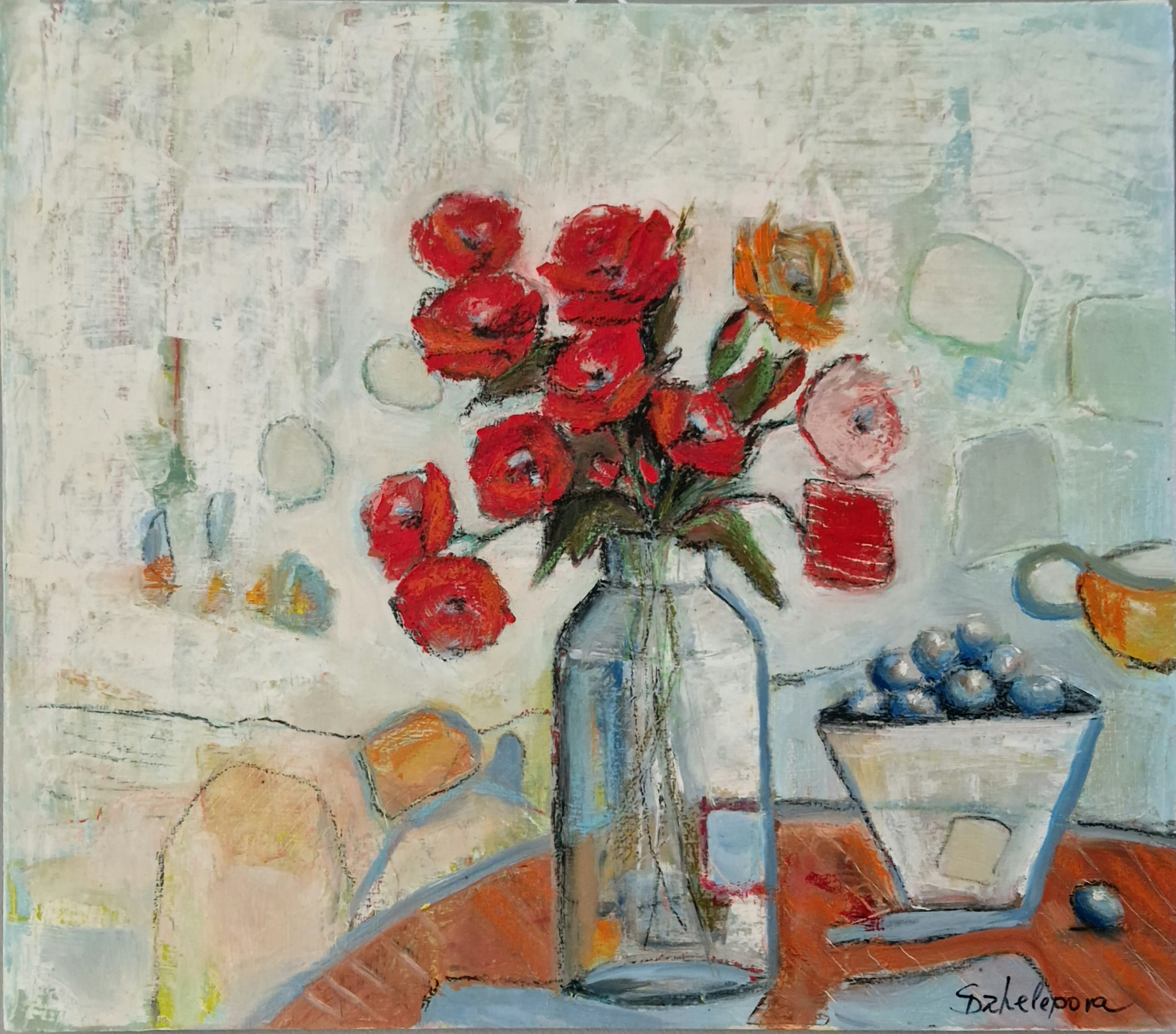 Vase with Poppies