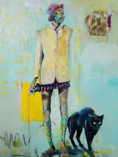 Carlos's cat by Svetla Dzhelepova, Painting for Sale on Select