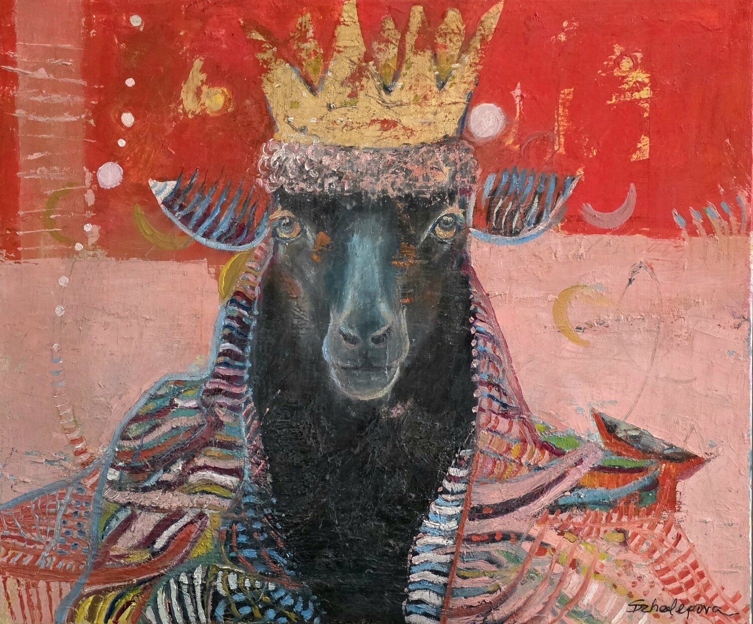 Ewe Majesty Svetla Dzhelepova Original painting for sale