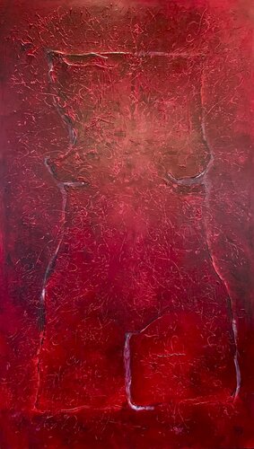 Act, red Madonna by Malina Wieczorek, Painting for Sale on Select