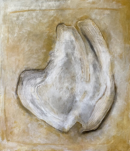 Act, hatching identity - gold by Malina Wieczorek, Painting for Sale on Select