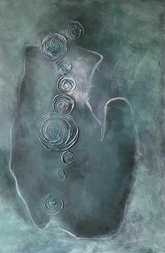 Night nature act by Malina Wieczorek, Painting for Sale on Select