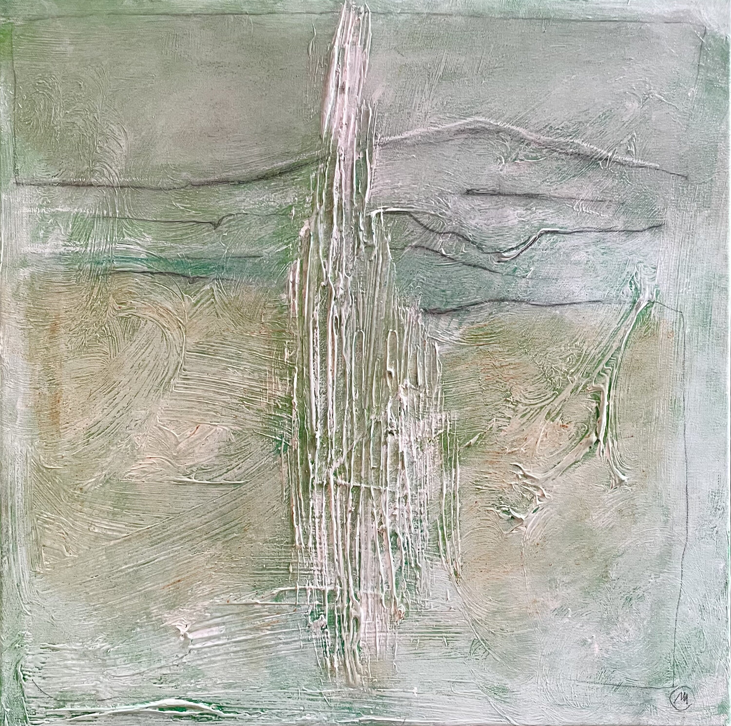 Act in the Grass No. 1 Malina Wieczorek Original painting for sale
