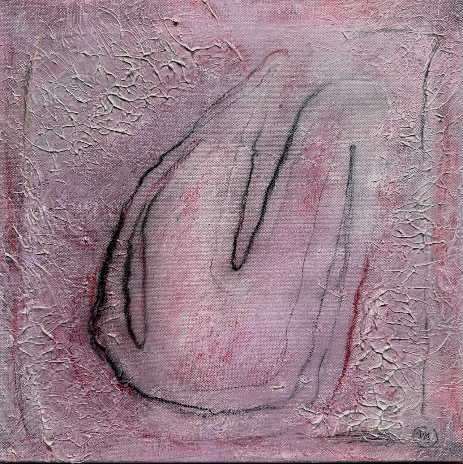 Act, Terra Ignota, rose Malina Wieczorek Original painting for sale