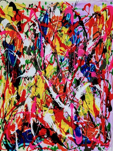 A Dance with Colors by Moise Semexant, Painting for Sale on Select