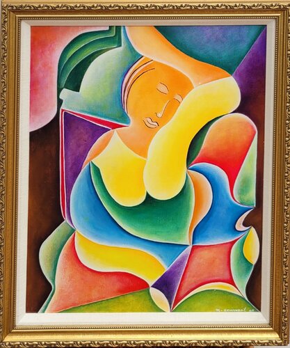 Sandra (The Blue Hand) by Moise Semexant, Painting for Sale on Select