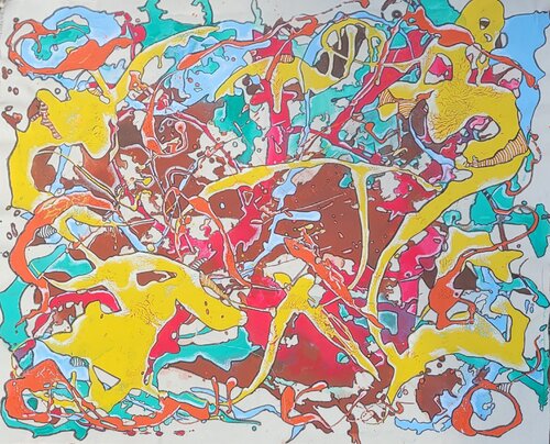 A Yellow Hypothesis by Moise Semexant, Painting for Sale on Select
