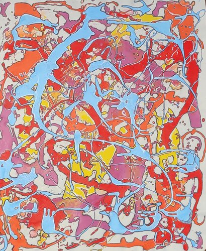 A Dynamic Interplay by Moise Semexant, Painting for Sale on Select