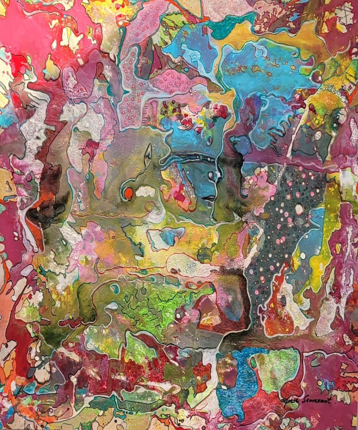 An Infinite Dimension Moise Semexant Original painting for sale