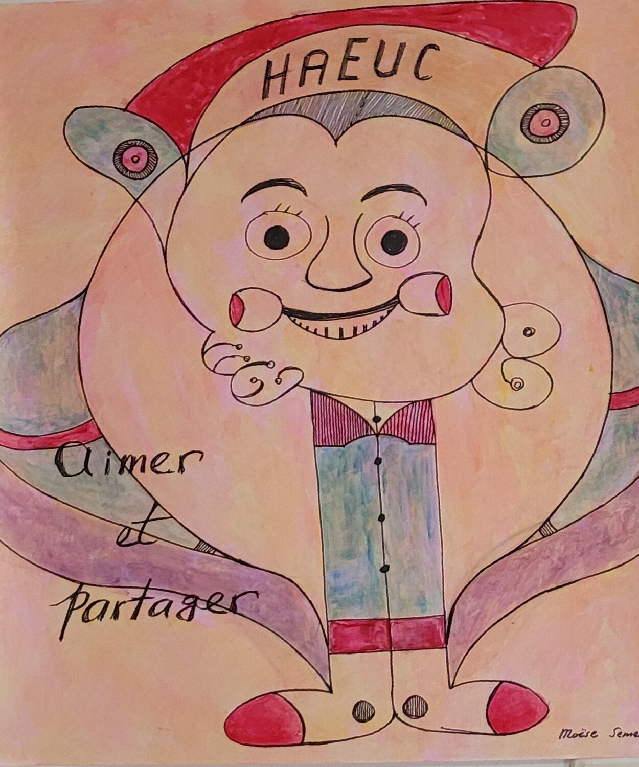A Child Messenger Moise Semexant Original painting for sale