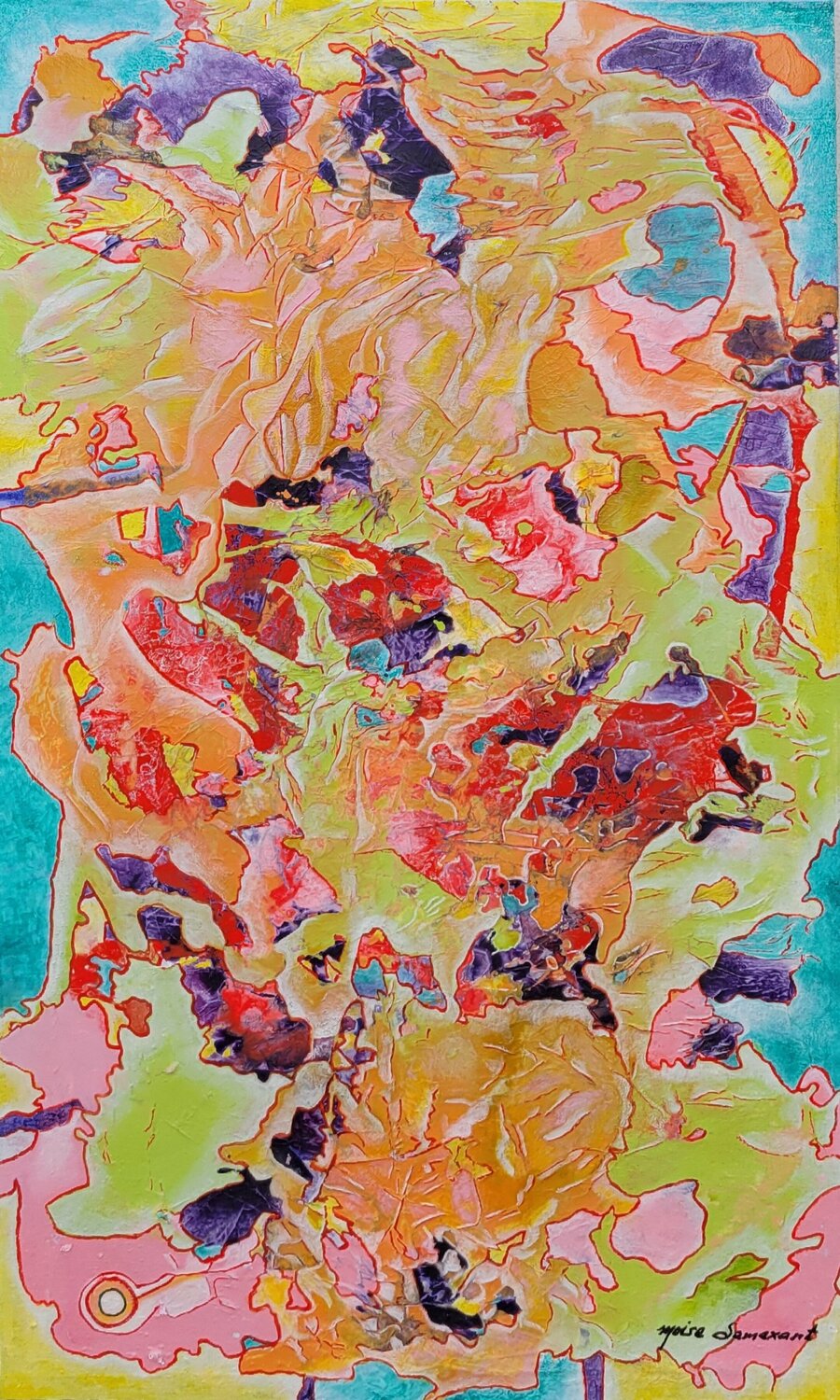 The Enchanted Blooms Moise Semexant Original painting for sale