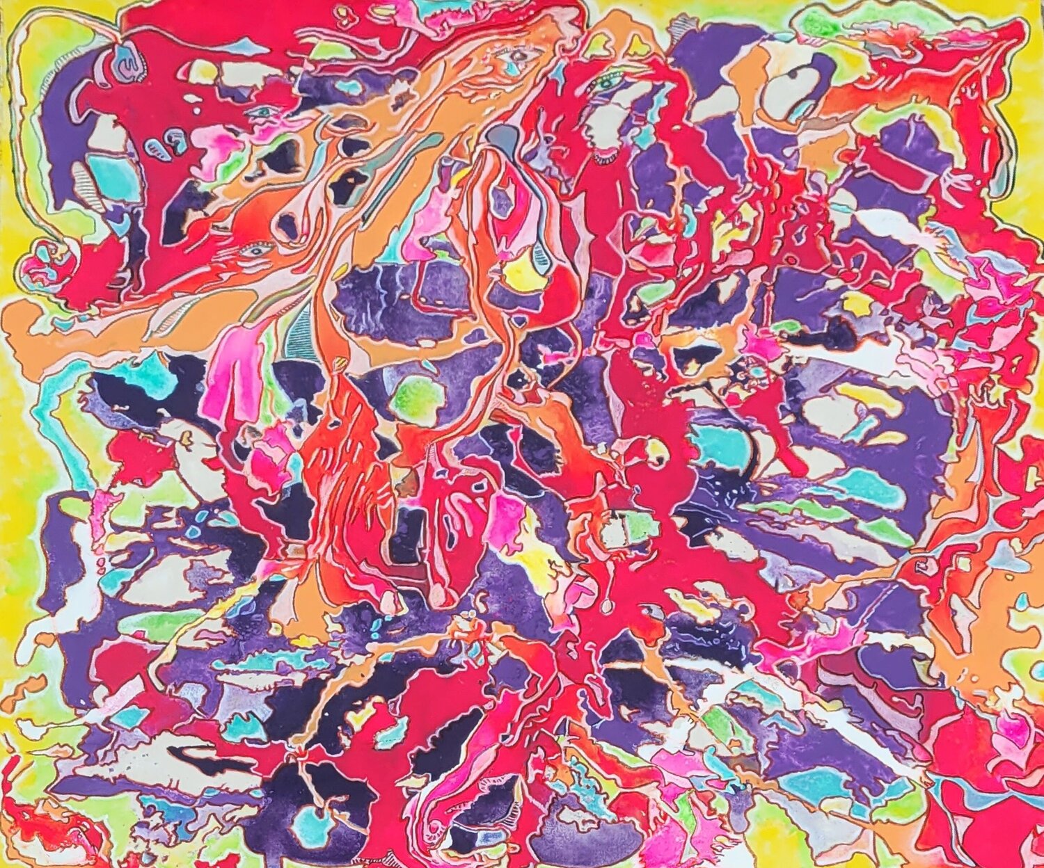 Dancing with Colors Moise Semexant Original painting for sale