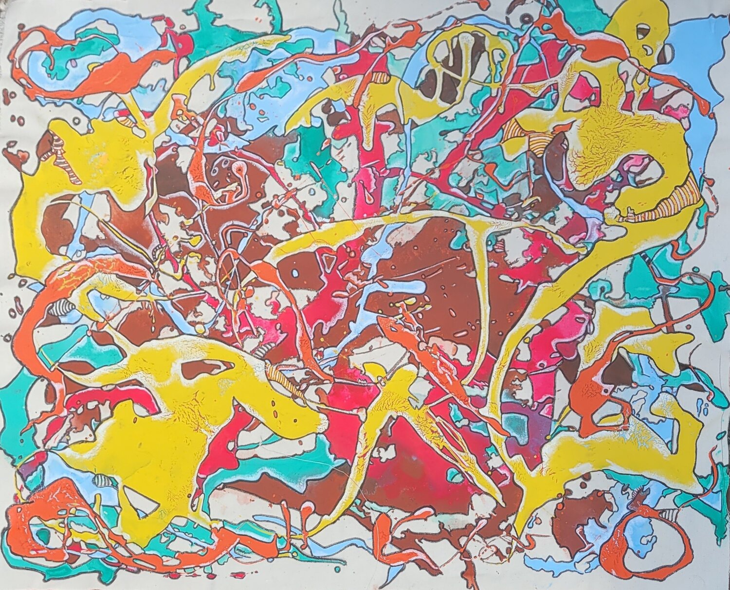 A Yellow Hypothesis Moise Semexant Original painting for sale