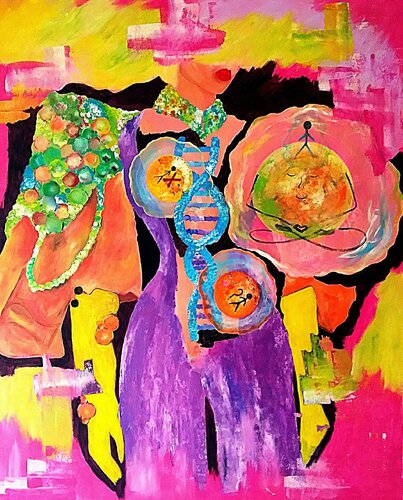 Mensch-Mythos der Zellen by Constantina Seracin, Painting for Sale on Select