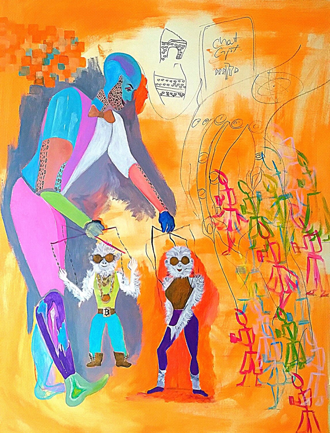 The Puppeteer Constantina Seracin Original painting for sale