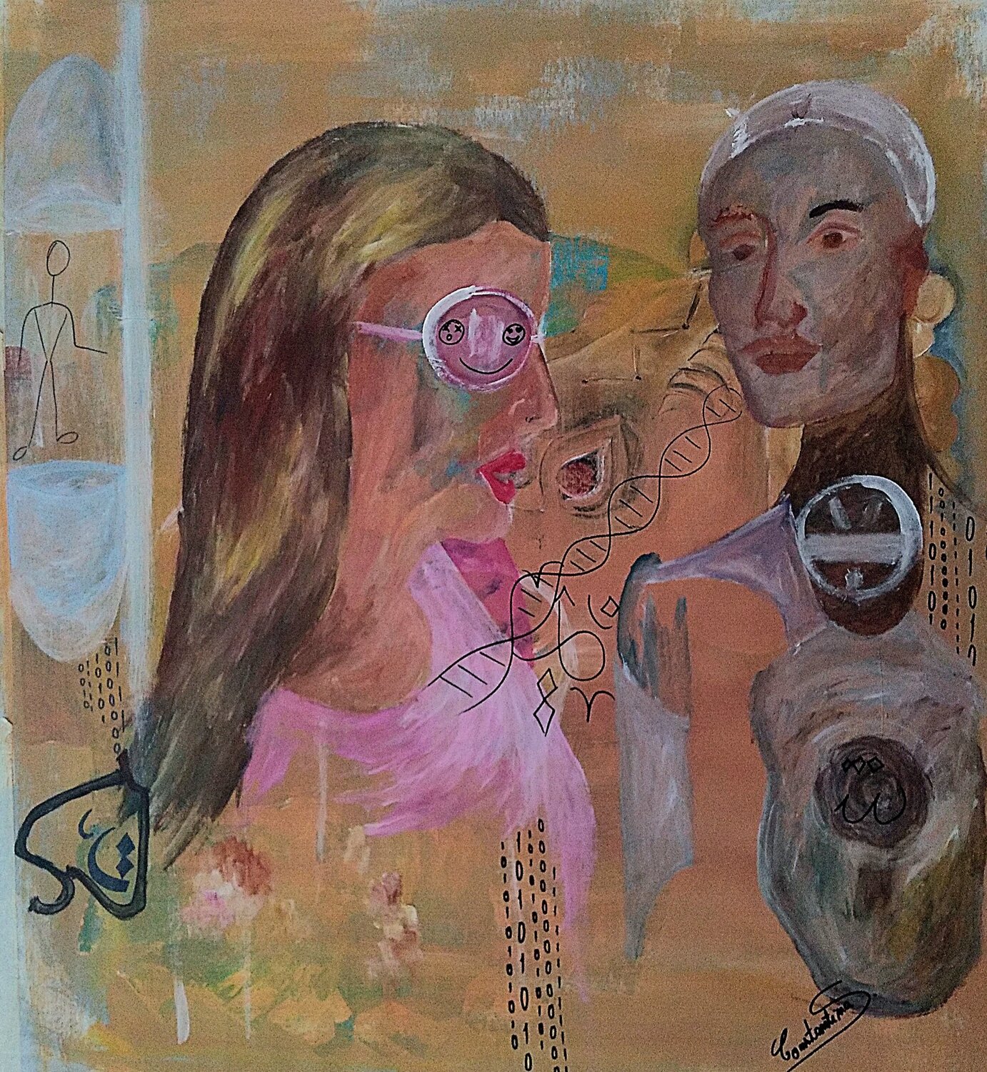 Finally met Constantina Seracin Original painting for sale