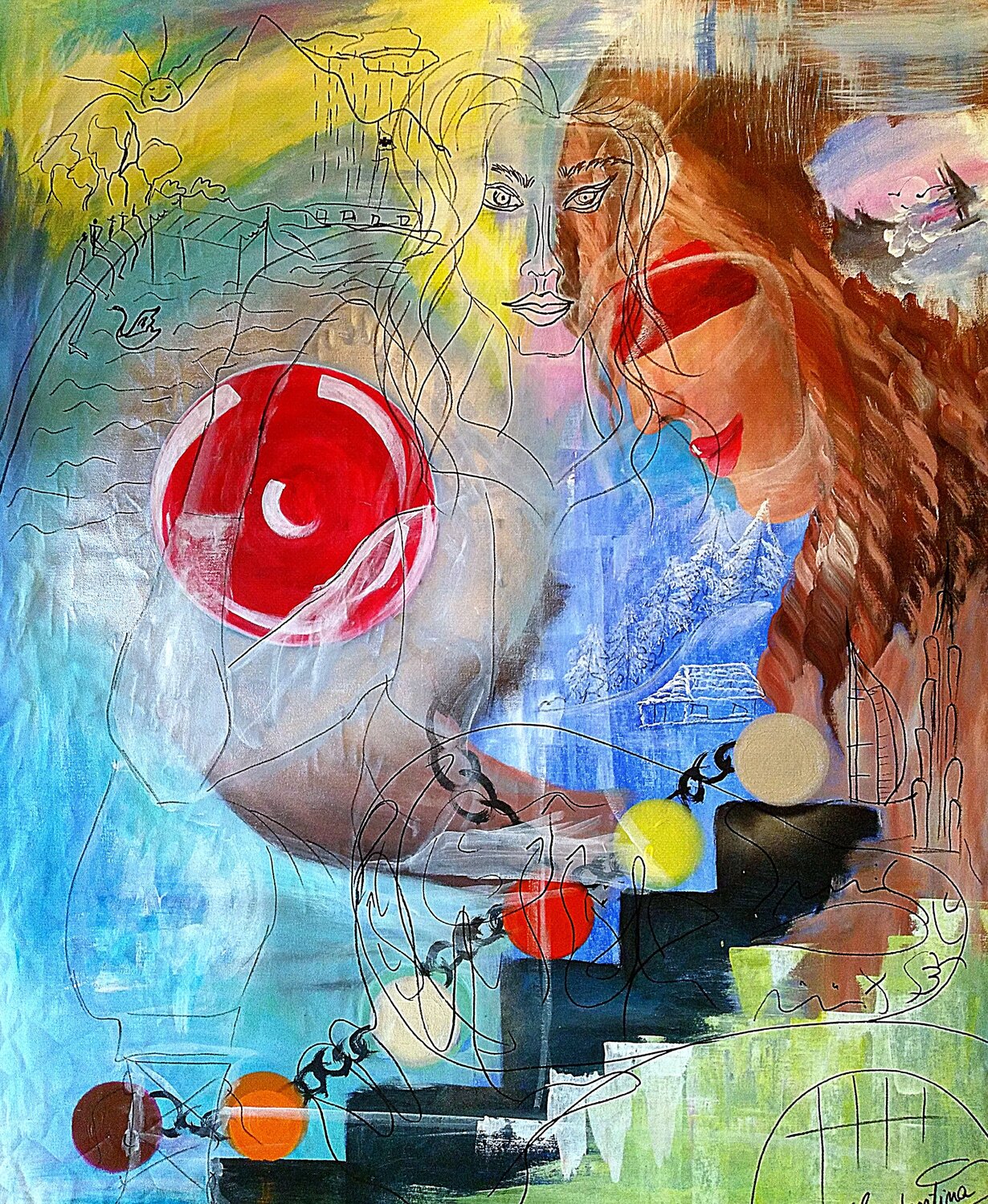 Jenseits des Glanzes Constantina Seracin Original painting for sale