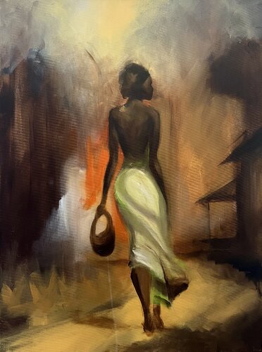 African Beauty by Tamara Andjus, Painting for Sale on Select