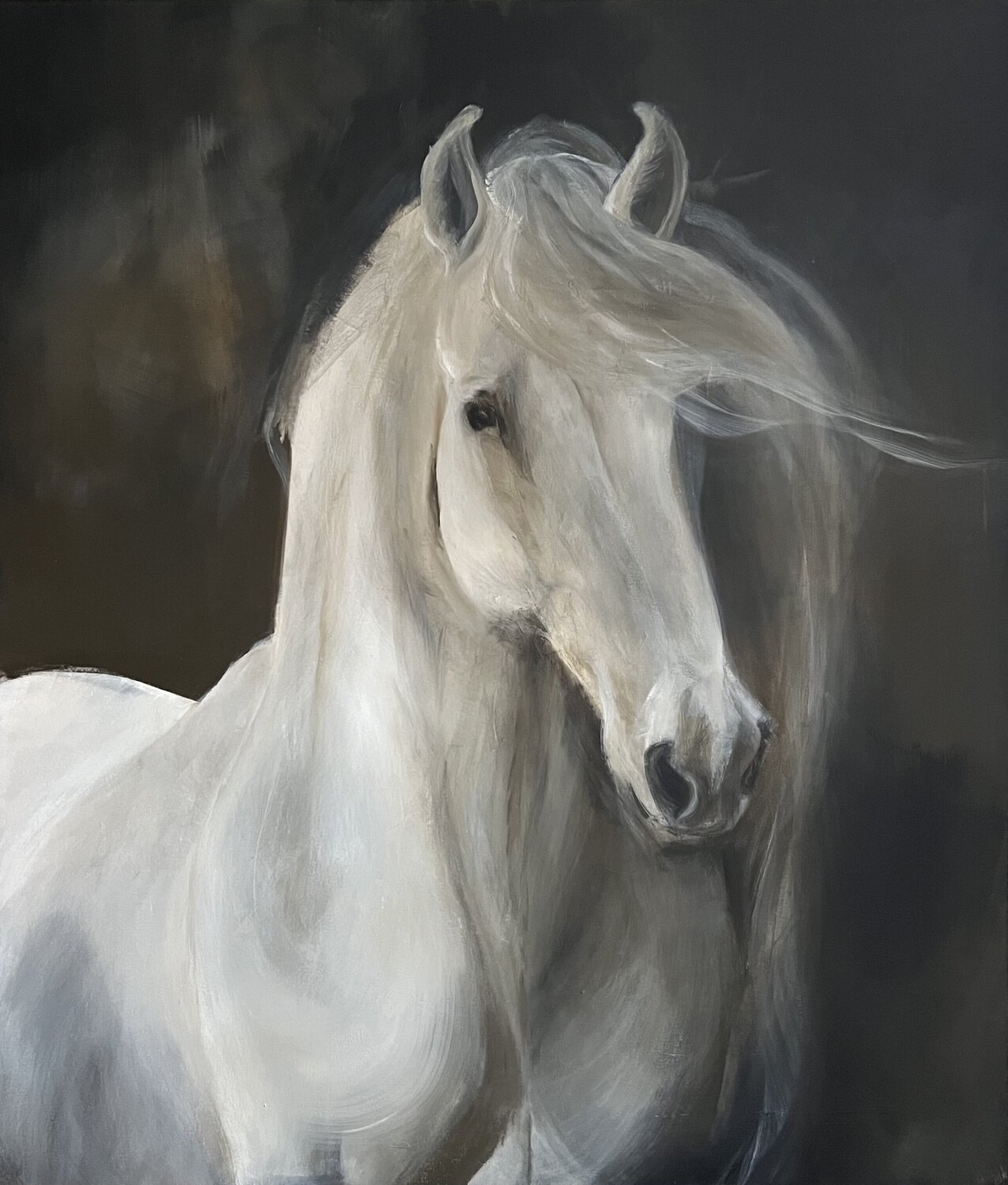 The Lipizzan Tamara Andjus Original painting for sale