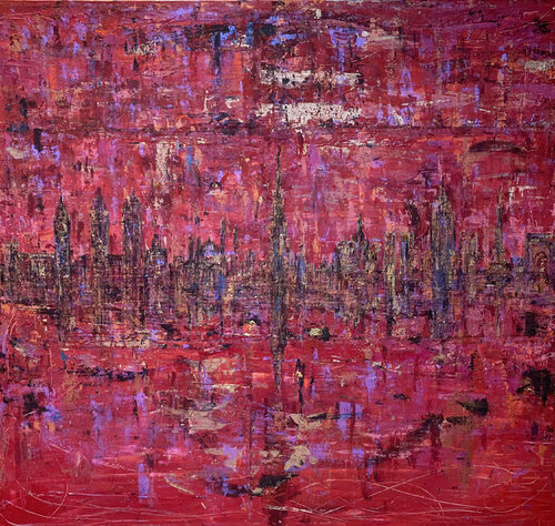 Metropolis by Shahi Dayekh, Painting for Sale on Select