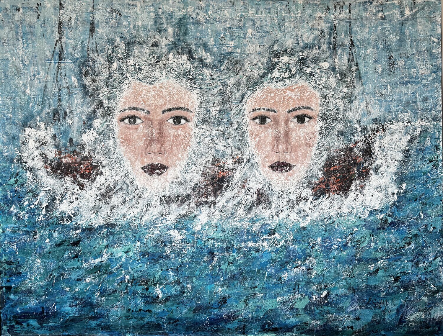 Sea Through Me Shahi Dayekh Original painting for sale
