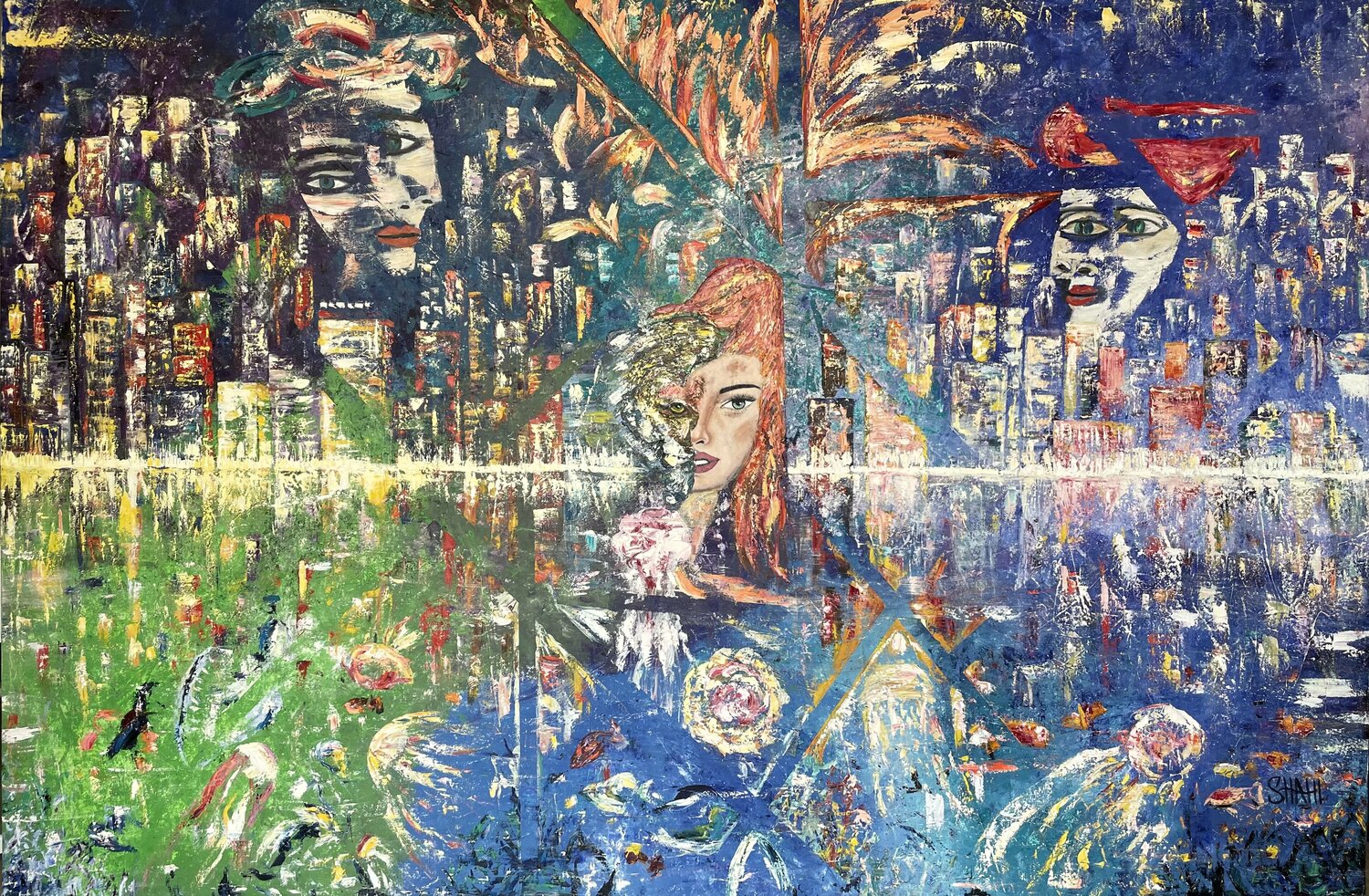 Eye of the Tiger Shahi Dayekh Original painting for sale