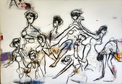 Begegnung 11 by Maria Kammerer, Painting for Sale on Select