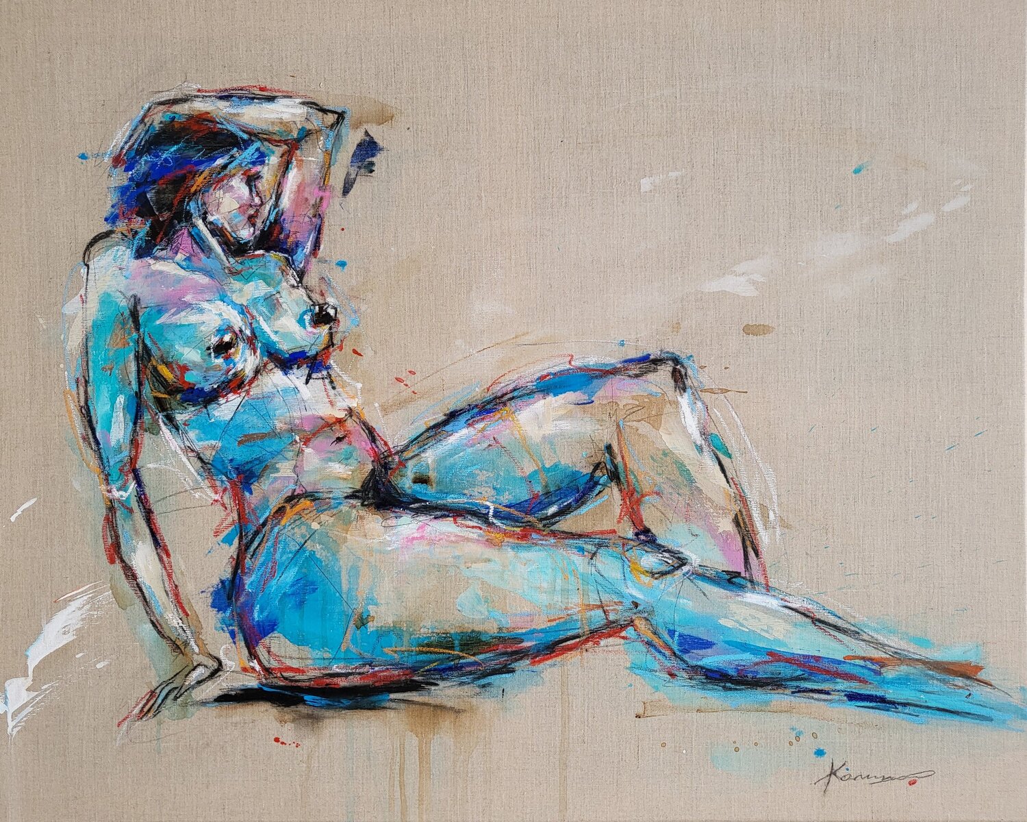 Akt Maria Kammerer Original painting for sale