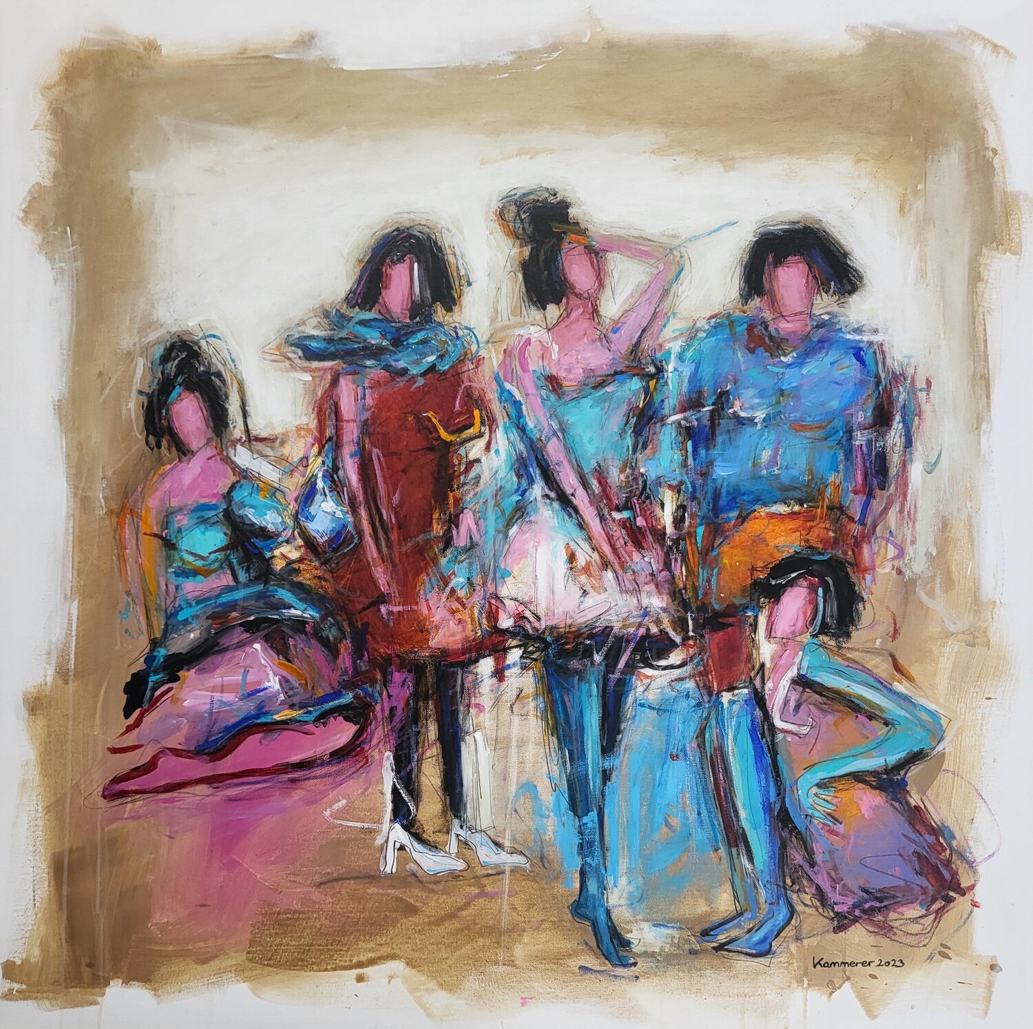 Begegnung 14 Maria Kammerer Original painting for sale