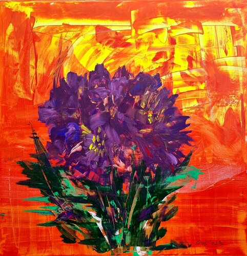 Flowers by Cristina Ciobanu, Painting for Sale on Select